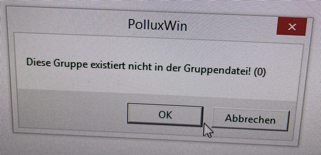 PolluxWin-Fehler