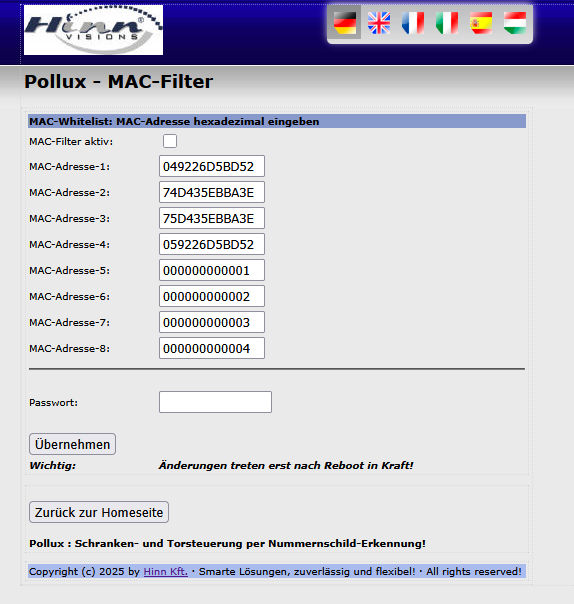 MAC-Filter
